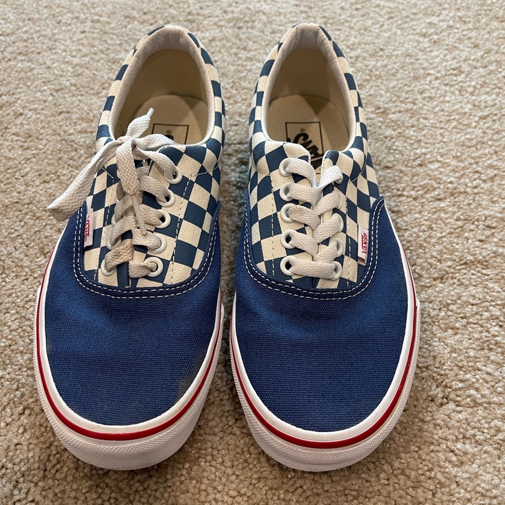 Vans Era Vans BMX True Navy & White Checkerboard sneakers.